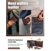 GSG SINCE 1998 Mens Leather Wallet with Coin Pocket, RFID
