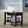 HUANUO Printer Stand with Cable Management and Storage Drawer, Printer