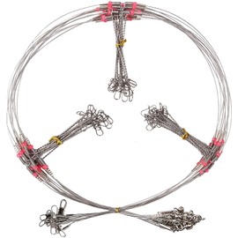 Fishing Wire Leader Rig - Saltwater Surf Fishing Rigs Standard Bottom Rigs Stainless Steel Fishing Wire Old Dominion Style Wire Rig High Strength with Swivel Snaps Beads 2Arm / 3Arm