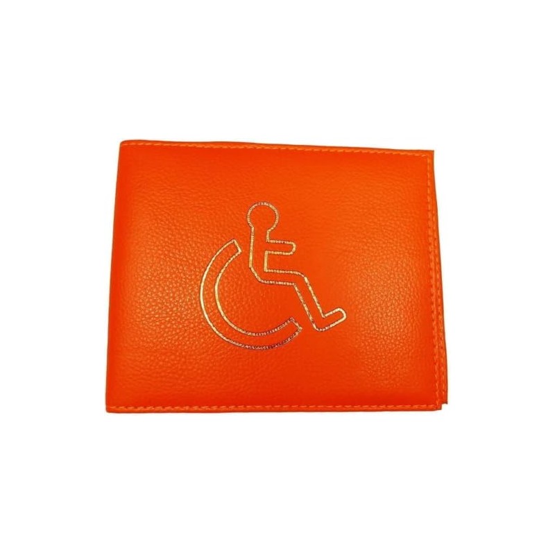 Premium Blue PU Leather Disabled Parking Badge Holder for Cars