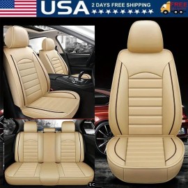 Unbranded 5-Seat Full Set Car Seat Cover Faux Leather Universal Front Rear Back Cushion