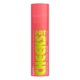 NYX Professional Makeup, Fat Cheeks Blush Tono Fig Fizz (salmón), 8 ml - Rubor líquido con acabado natural y radiante. Infusionado con aceites de frambuesa y kiwi. Dura hasta 12H. Fórmula vegana