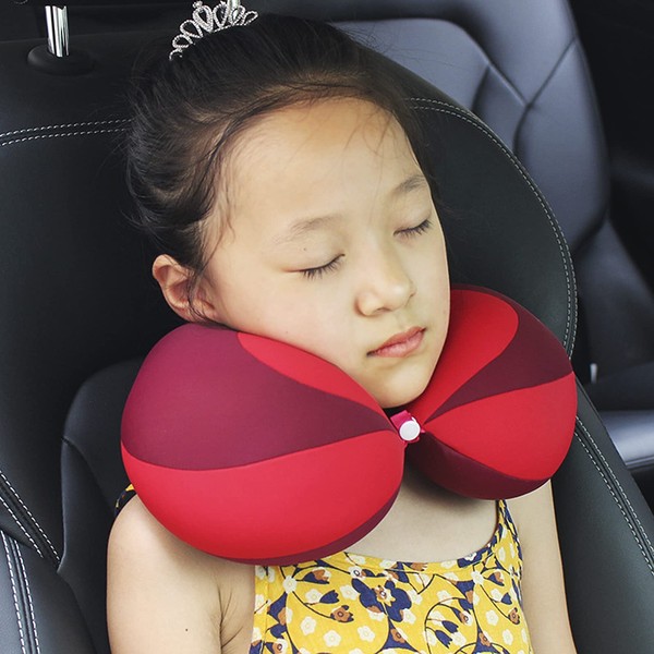 Kids Travel Pillow Toddler Chin Supporting Neck Pillow Baby Travel Pillow Safety Infant Head Neck Support for Car Seat Airplane Train Pushchair Child Soft Head Neck Pillow for Boys Girls 0-10 Years