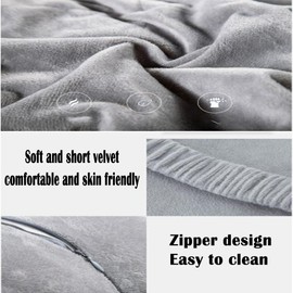 WDEC Knee Pillow, Leg Pillow for Sleeping on Side, Best for Lower Leg, Back, and Knee Pain, With Washable Cover & Elastic Strap For Side Sleepers (Gray)