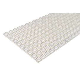 Self-Stick Square Rubber Bumper Pads for Furniture and Electronics .500" inches (12.7 mm) x .230" inches (5.8 mm) - 200 Pack - BS03 Clear