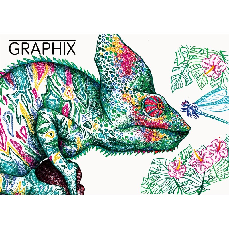 Graphix Fineline Pens Set 24 Assorted Colours