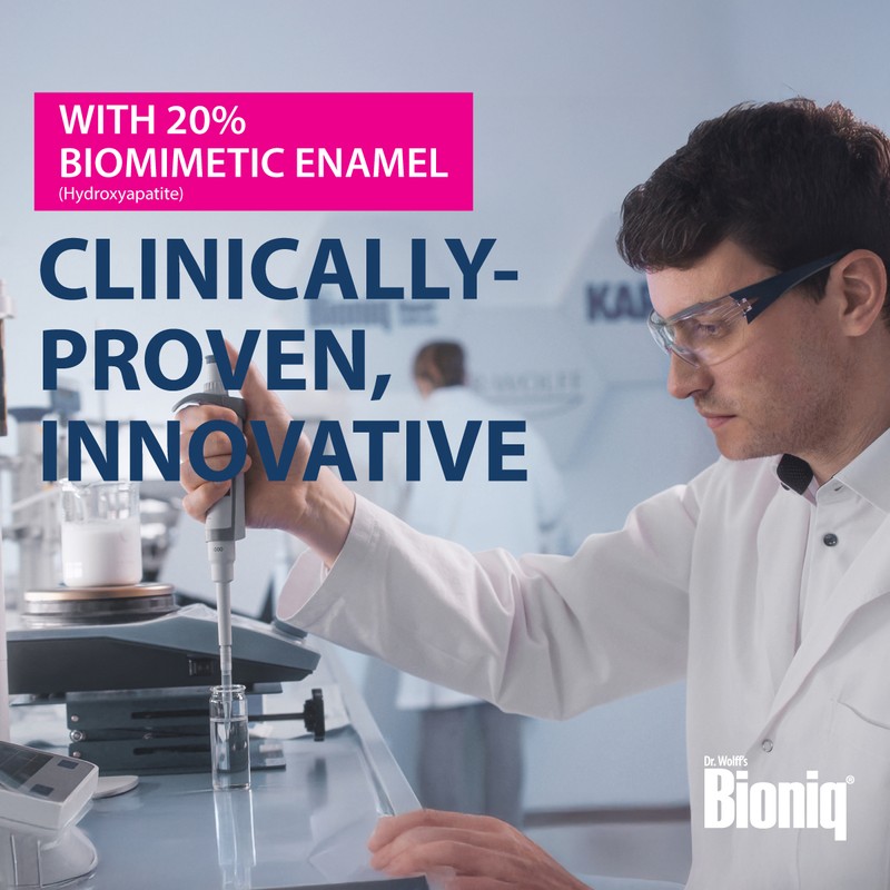 Bioniq® Repair Toothpaste Sensitive Acute 75ml -Fluoride-free, contains Hydroxyapatite, reduces