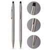 CROSS Classic Century Titanium Grey PVD Ballpoint Pen with Micro-knurl