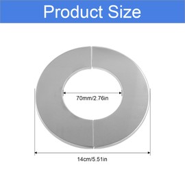 Cionyce 2 Pcs Wall Split Flange, Stainless Steel Round Escutcheon Plate Floor and Ceiling Plate Cover Split Flange for 70mm Diameter Pipe