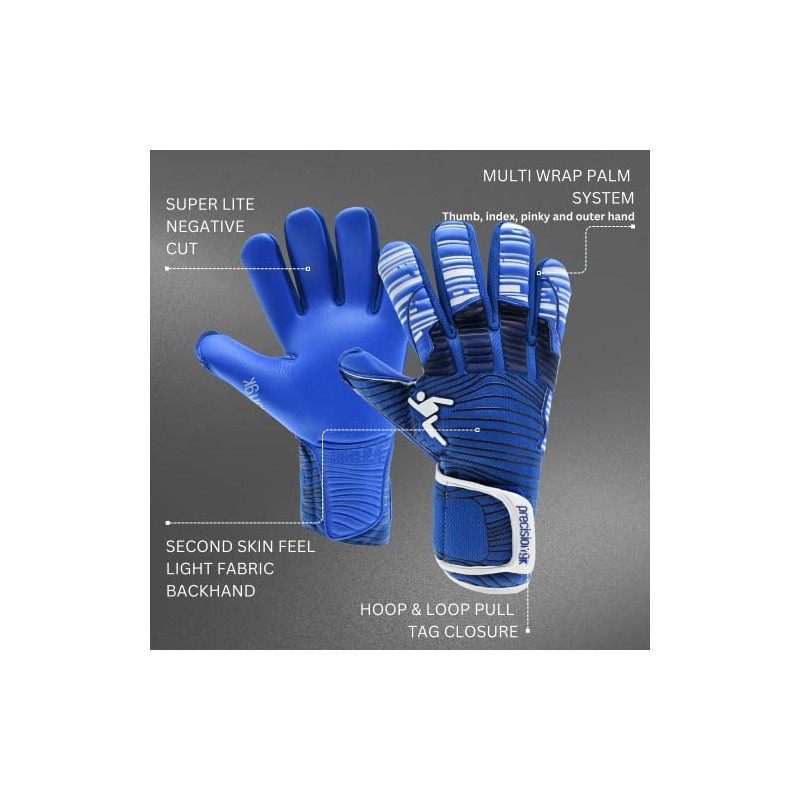 Precision GK Elite 2.0 Grip Goalkeeper Gloves Size 8, White