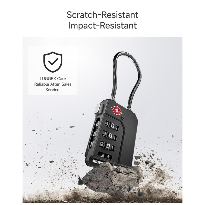LUGGEX TSA Locks for Luggage, Suitcase Locks TSA Approved, Luggage