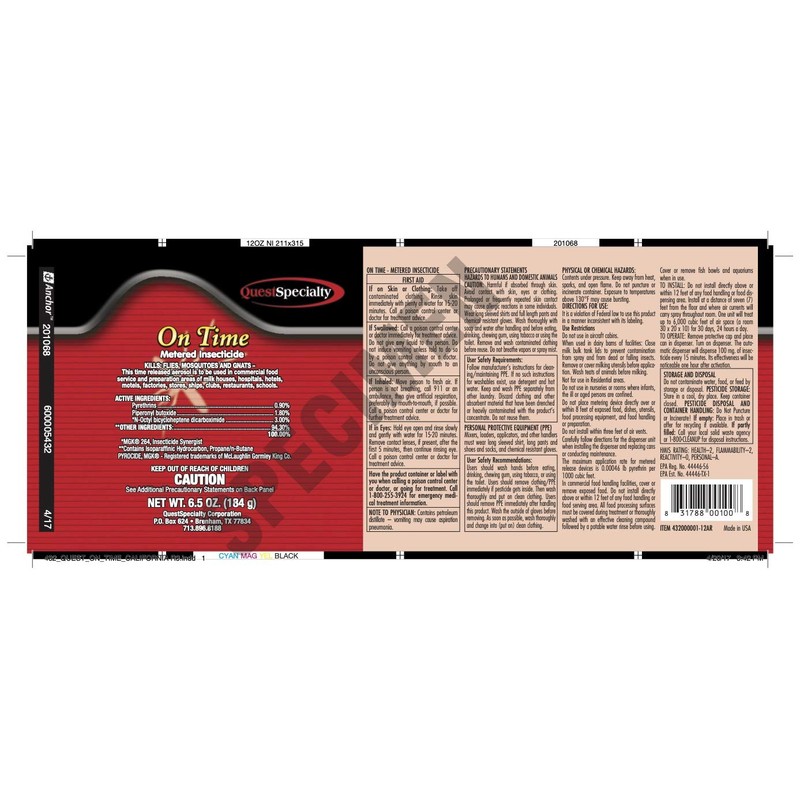 Quest Specialty ON TIME Metered Insecticide, 6.5 oz. can, 1