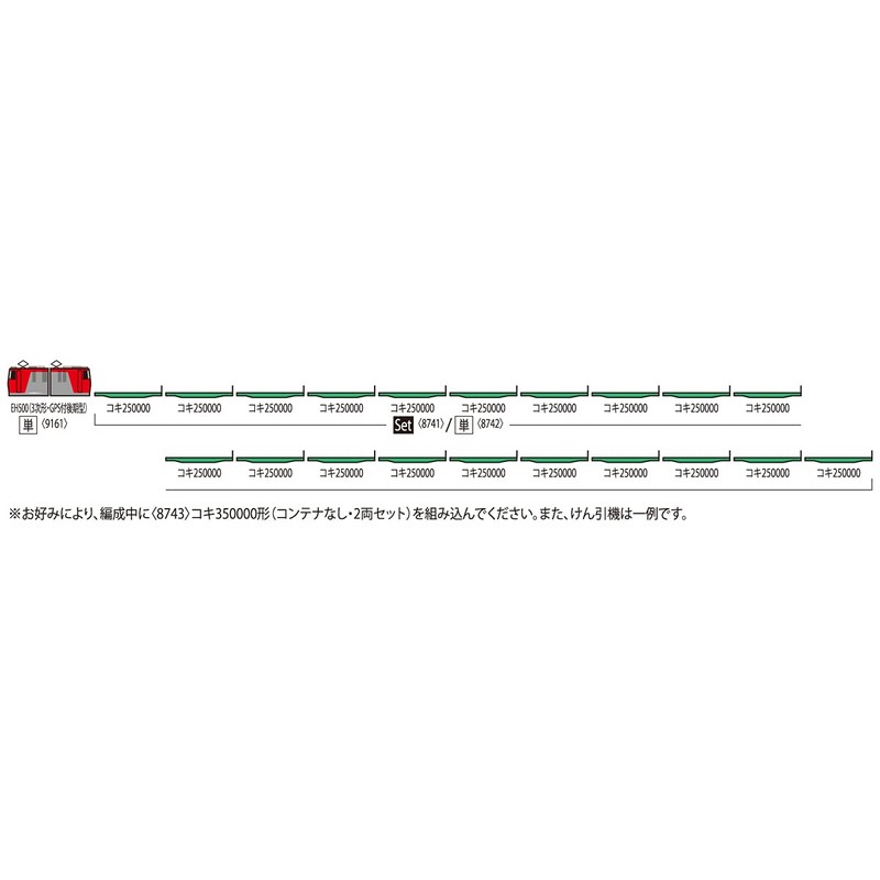 TOMIX 8741 N Gauge Koki 250,000 Shape, No Container, Set
