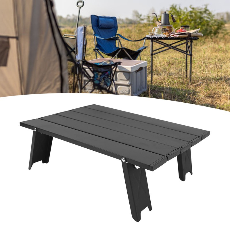 Portable Beach Table Aluminum Ultralight Folding Camping Table Compact Mini