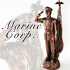 11" Bronze Male Marine Corps Figurine