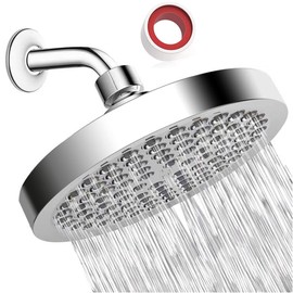 Cabeza de Ducha de Lluvia de Alta Presión,Hecho de Acero Inoxidable,Boquillas de Silicona Anti-Obstrucción para Aumentar la Presión, para los Cabezales de Ducha de Su Baño.