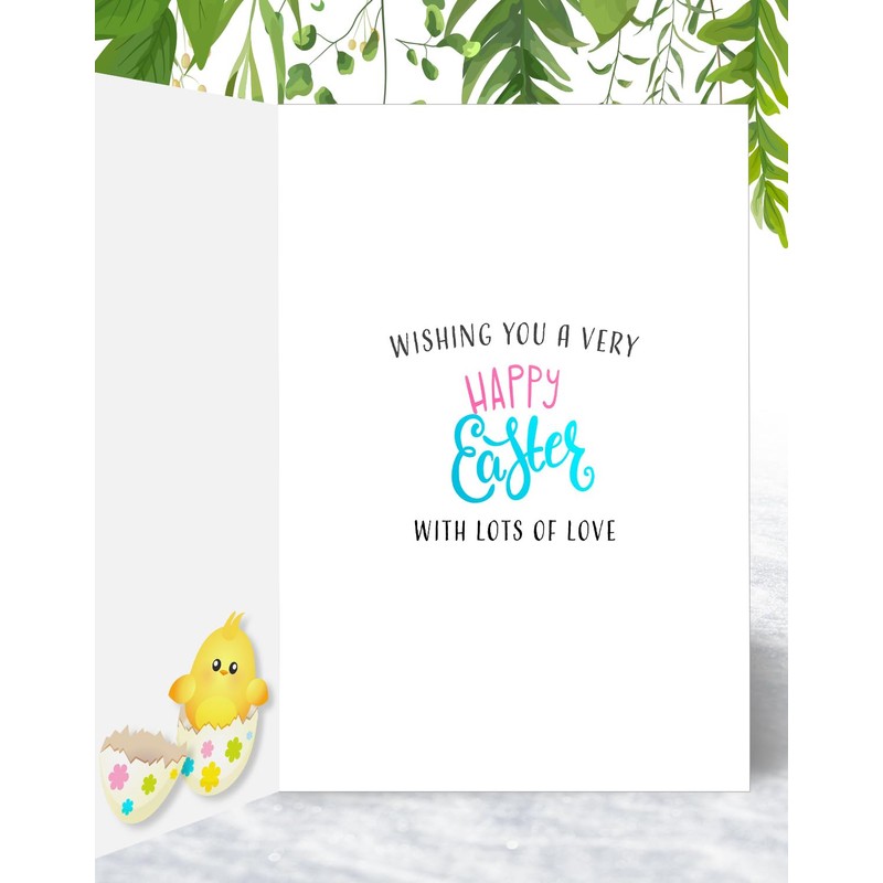Great Granddaughter Easter Card - Cute Chicks Design, A5 Size