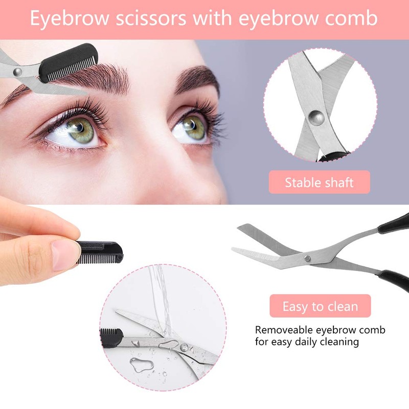 Smilcloud 11pcs Eyebrow Set Eyebrow Razor Eyebrow Scissors Eyebrow Tweezers