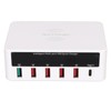 USB Fast Charging Station Wireless Multi Port 6 Ports 50W