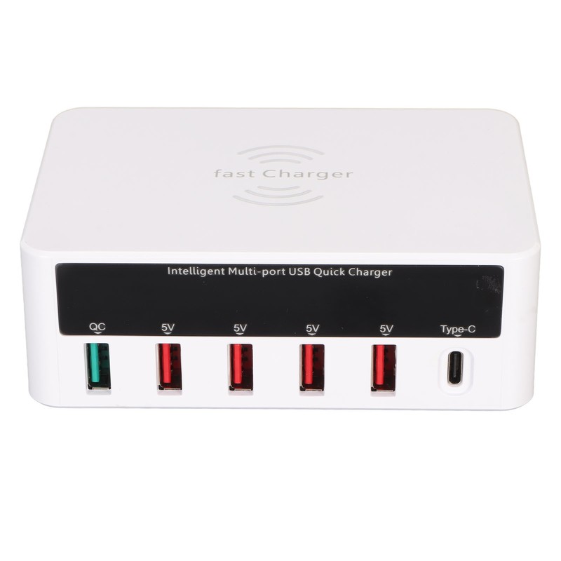 USB Fast Charging Station Wireless Multi Port 6 Ports 50W