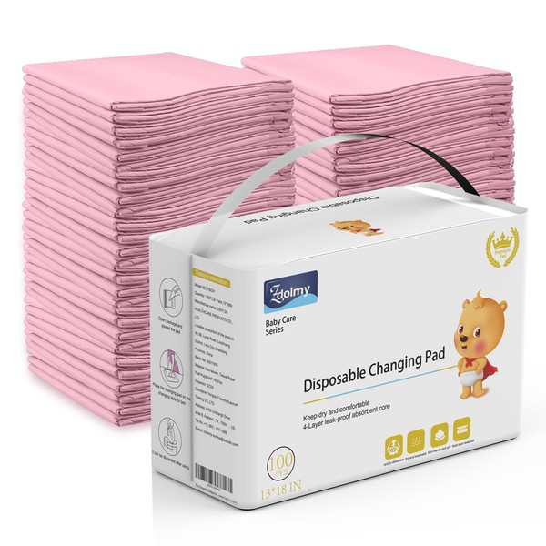 Disposable Changing Pad (100 Pack), Baby Incontinence Changing Pads Diaper