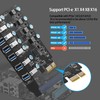 FARBOKO USB PCIe Card 7-Port USB 3.0 5Gbps PCIe Expansion