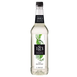 1883 Maison Routin - Mojito Mint Syrup - Made in France - Pet Bottle | 1 Liter (33.8 oz)