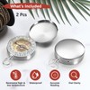 TIXIPEM Camping Survival Compass [2PCS] - Copper Clamshell Classic Pocket