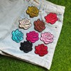 CHBROS 9 Pcs All Kinds of Colors Rose Embroidered Patch