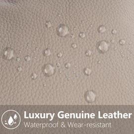 Kidol & Shellder Genuine Leather Pillow Cover 12x20 Modern Solid Lumbar Throw Pillow Covers-Luxury Pillowcases for Couch Sofa Bed-Soft Durable Decorative Cushion Case with Hidden Zipper(Purplish Grey)