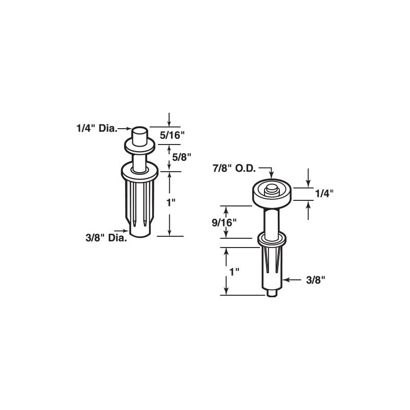 Prime-Line N 7266 Bi-Fold Door Top Pivot and Guide Wheel