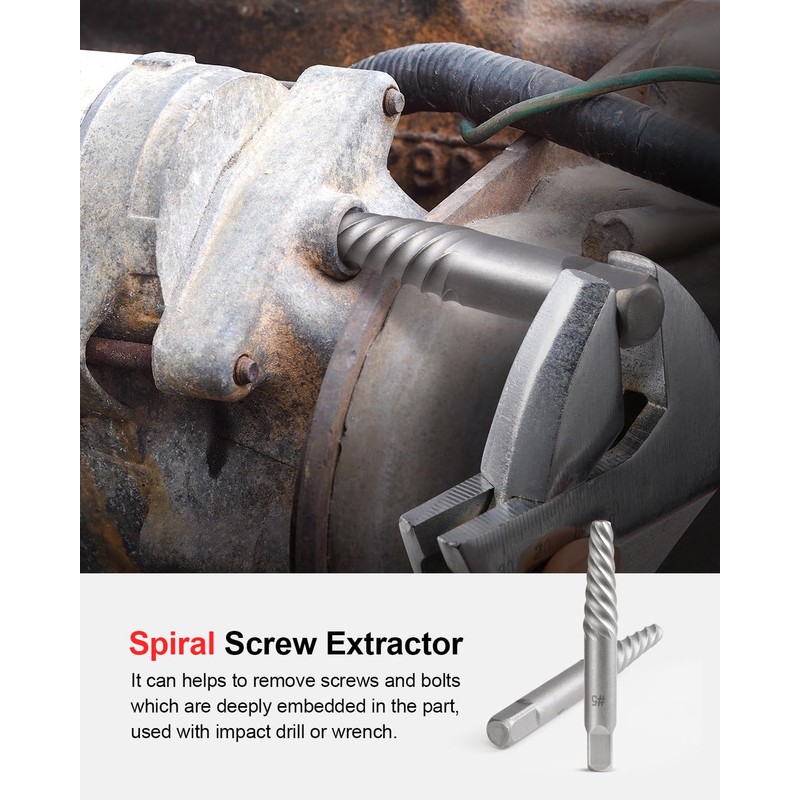 Kolvoii Bolt Extractor Kit, 54 Pieces Easy Out Screw Extractor