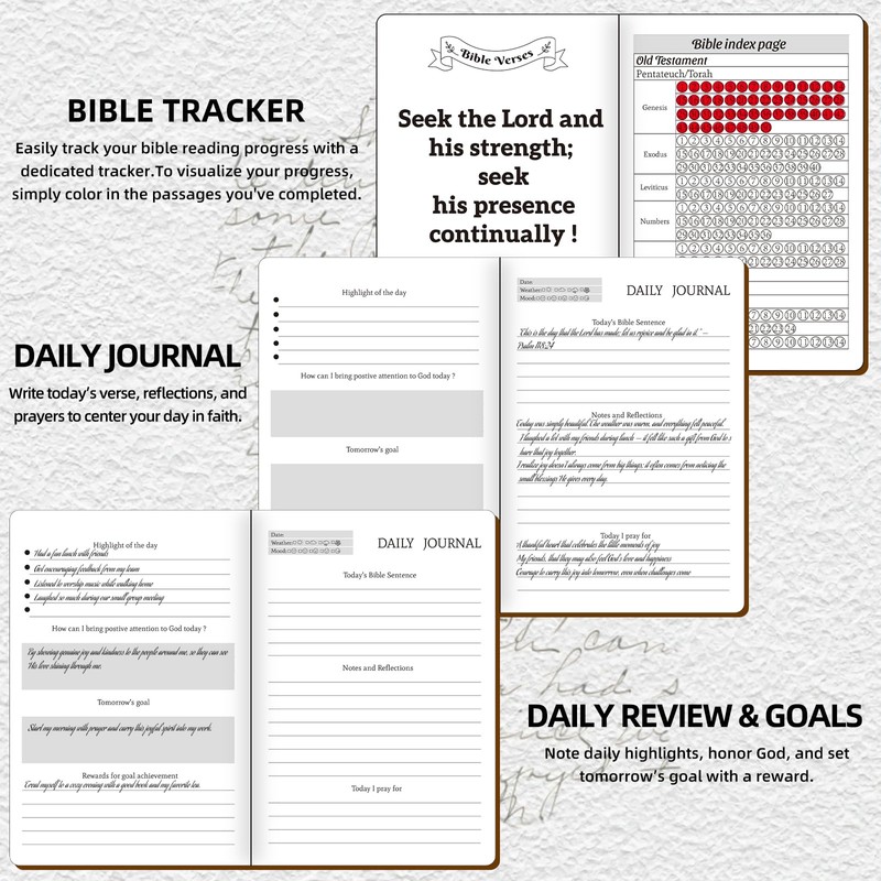 Yelakey Bible Study Journal – Leather Notebook for Christian Faith
