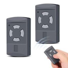 Garage Door Handheld Transmitter for Hormann 40.685 MHz HSE2 HSM4 HSM2 HSE4 HS2 HS4, Remote Control Duplicator Compatible with Hörmann Grey Buttons, Pack of 2