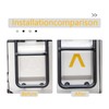 Bekantogy Car Trunk Door Inverted Letter A Sticker Compatible with