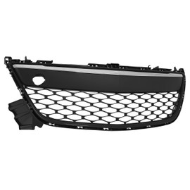HECASA Front Lower Grille Compatible with 2010-2012 Mazda CX7 CX-7 Replacement for MA1036121 EH44501T0H Front Bumper Grill Lower Plastic Chrome Black+Silvery