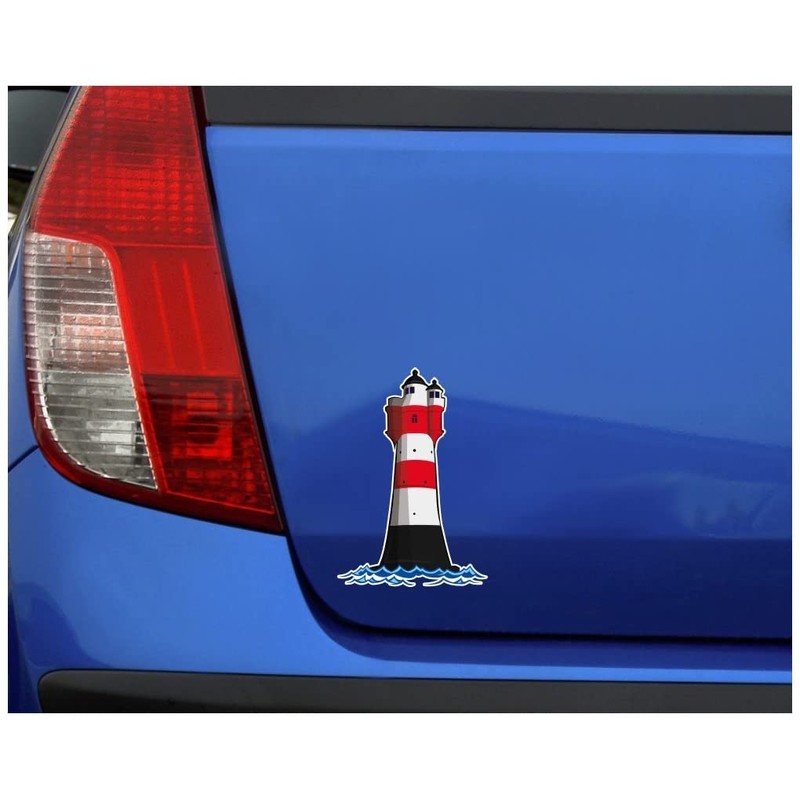 Samunshi® Sticker Lighthouse Red Sand German Bay Beacon 10 x