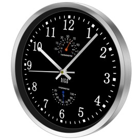 HITO 14 Inch Silent Wall Clock Battery Operated, Large Wall Clock for Living Room Decor, Office, Classroom, Bedroom