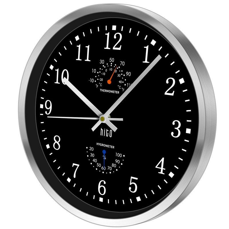 HITO 14 Inch Silent Wall Clock Battery Operated, Large Wall