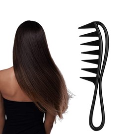 Wide Tooth Shark Comb, 2 pcs Salon Large Teeth Shark Combs, Plastic Curly Hair Salon Hairdressing Comb for Hair Styling Tool                          