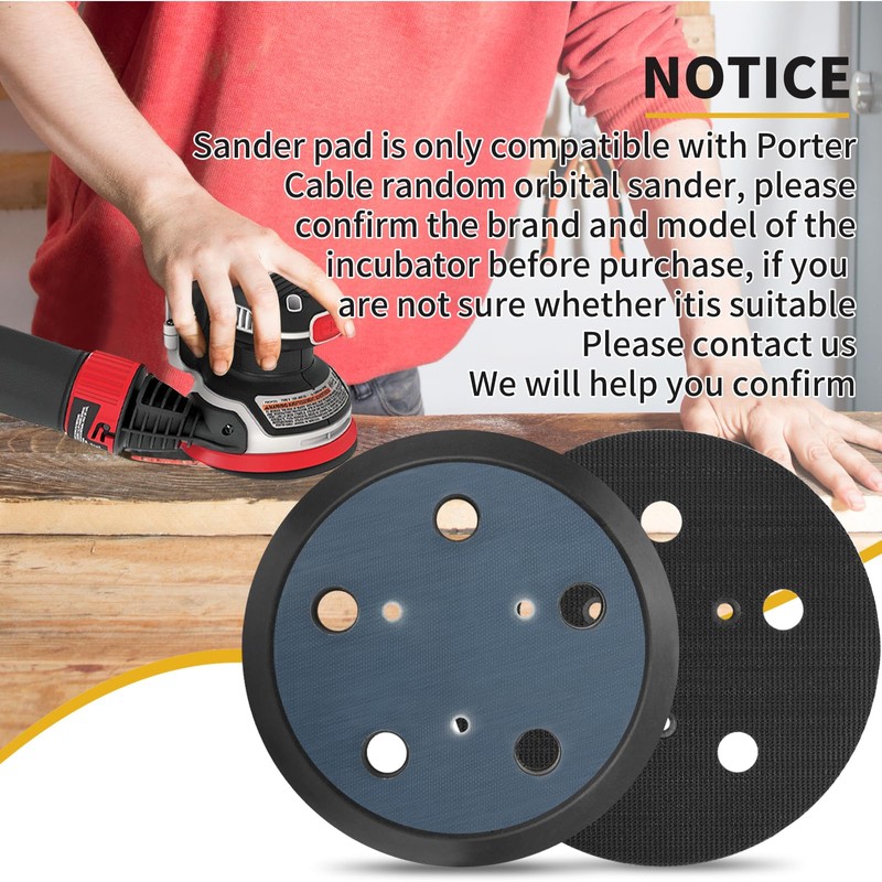 5 Inch 5 Hole Orbital Sander Replacement Pad for Porter