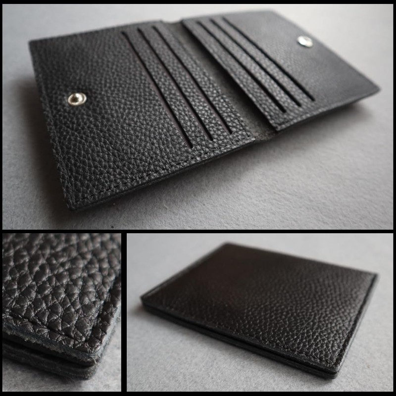 Site Specialty Thin Card Case, Cowhide Leather, Black