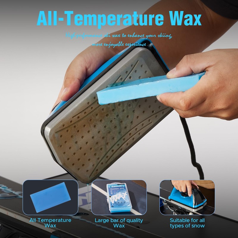 XCMAN Complete Ski Snowboard Tuning Waxing Combo Kit with Waxing