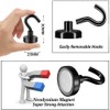 Set of 8 Magnetic Hooks, Super Strong, Magnetic Included, Vertical