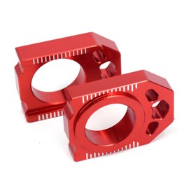 IUVWISN Dirt Bike Rear Axle Block Chain Tensioner Adjuster CNC for CRF250R 04-23 CRF250RX 19-23 CRF250X 04-17 CRF450R 02-23 CRF450X 05-23 CRF450L 19-20 CRF450RL 21-23 CR125R CR250R 02-07 Red