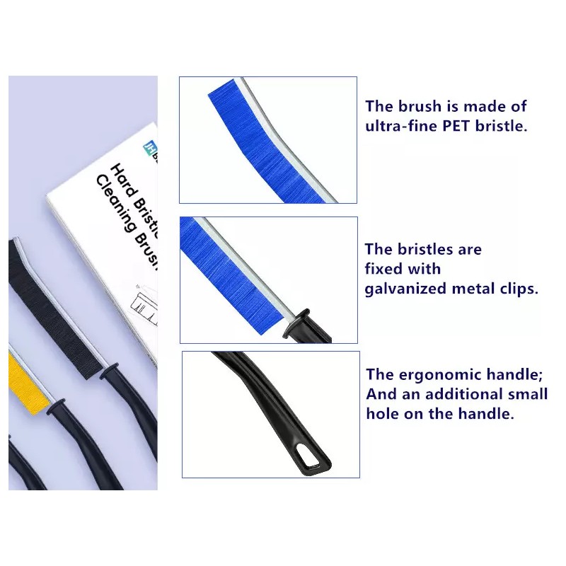 Crevice Cleaning Brush Gap Grout Hard Bristle Durable Stiff Tool