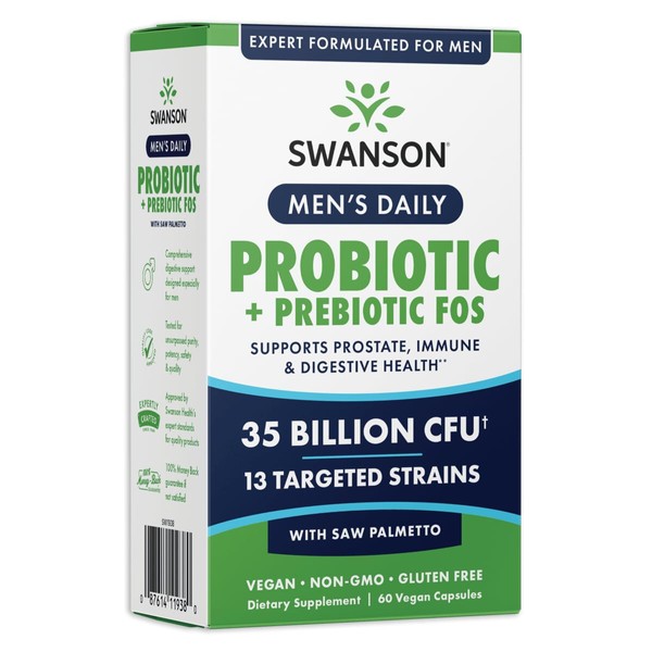 Swanson Swanson Men Daily Prob W/PREB FOS 60VEGANCAP