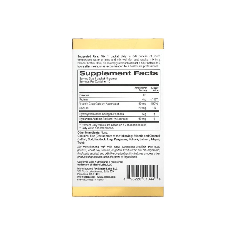 Powder/Micromolecule/Fish/Functional/Collagen/Effect/Powder/10/Packit/Har/0.18/oz