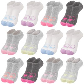 L&K-II 10/12 Children's Girls Socks with Cute Patterns Trainer Socks Kids Cotton Colourful 2848 VA, 12er-2895, 35 - 38
