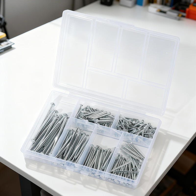 Ywmimn 280 Pcs Nail Assortment Kit, 6 Sizes Finishing Nails